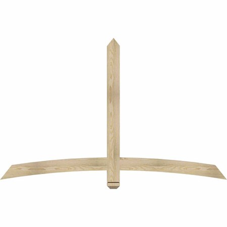 Ekena Millwork Bellingham Rough Sawn Timber Gable Bracket, Douglas Fir, 72"W x 45"H x 2"D x 4"F, 15/12 Pitch GBW072X45X0204BEL00RDF